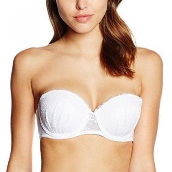 Lovable Balconcino, Sujetador Balconette de Encaje, Coppa Graduada, Bikini Blanco, Talla 3-B