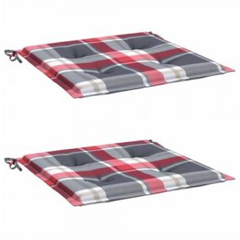 Cojines Ergonómicos de Silla de Jardín VidaXL 50x50x3 cm, Color Rojo