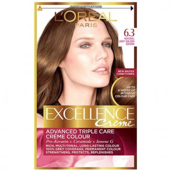L'Oreal Excellence 6.3 Natural Light Golden Blonde – Permanent Hair Dye