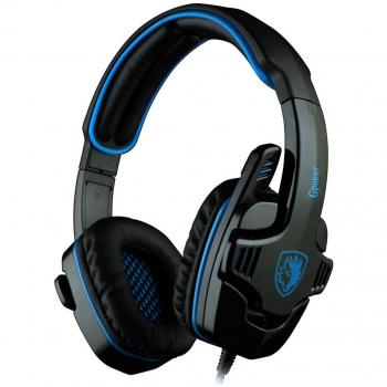 Dual‑Tone Sades 708 Gaming Headset – Black/Blue Edition