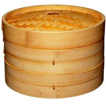 KitchenCraft World of Flavours Oriental Large Two Tier Bamboo Steamer