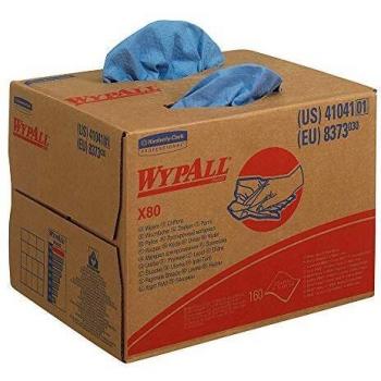 KCP Wypall X80 Wischtücher, Brag Box, Stahlblau (160-er pack)