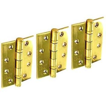Securit Polished Brass Stainless Steel B.B. Hinges