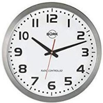 Edelstahl Wanduhr Ø 400 mm, Funkuhrwerk