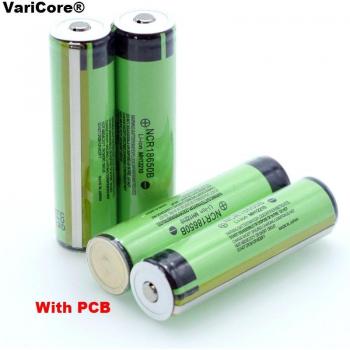 Batterie Rechargeable Originale NCR 18650B 3400 mAh, PCB 3.7V Sécurisé – Lampe de Poche
