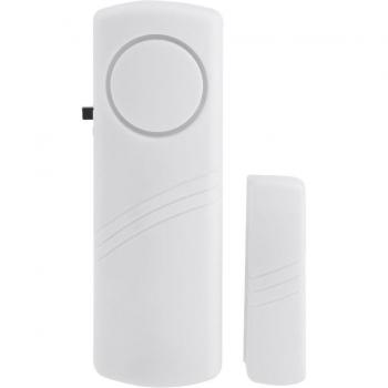 Alarma de seguridad inalámbrica para puertas y ventanas con sensor magnético, 90dB, color blanco