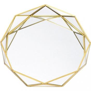 Vintage Gold Geometric Storage Tray