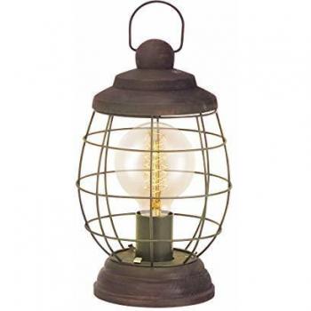 E27 Flammen-Tischlampe EGLO – Braun Patina Edition