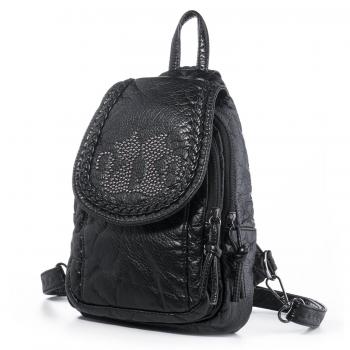 PU Leather School Backpack for Women