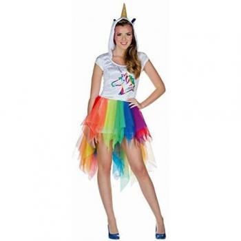 Faschingsoutfit Mottoland: Einhorn Regenbogen – Damen, Größe 38
