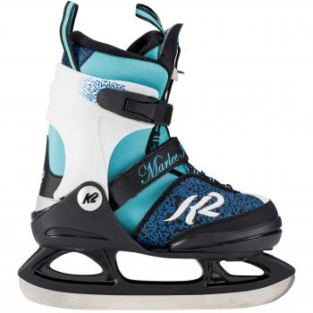 K2 Marlee Eislaufschuhe für Mädchen, Schwarz/Blau/Hellblau, M/US 1-5/EU 32-37