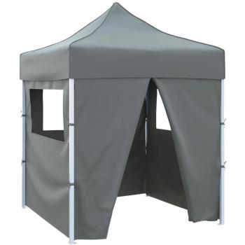 VidaXL Carpa Plegable 4 Paredes en Acero Antracita 2x2 m – Versión Profesional