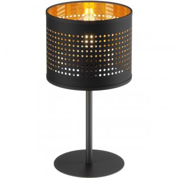 Tischleuchte Tago in schwarz/gold