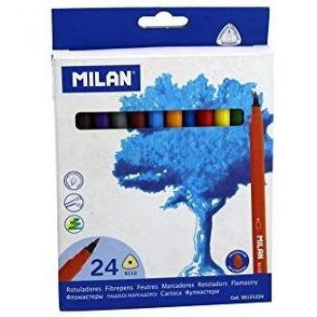 MILAN Gomas de borrar, 24 piezas, color blanco