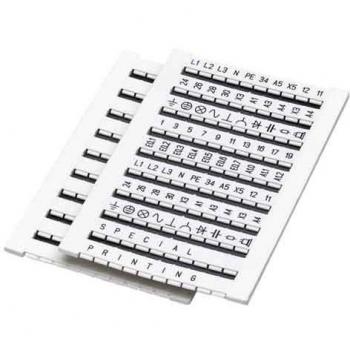 Planche de marquage ZB 10 unités Phoenix Contact ZBFM 4/WH