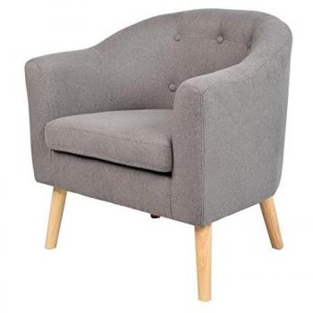 Fauteuil JOYCE Hévéa Gris – Design Scandinave 70×64 cm