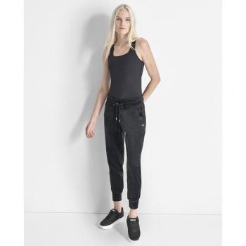 DKNY Black Velvet Joggers for Women