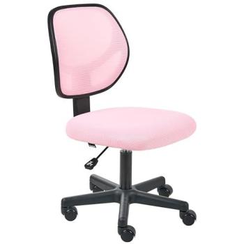 Beliani Full Swivel Pink Mesh Office Seat