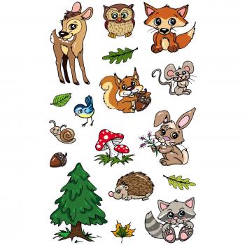 Avery Zweckform Waldtiere Sticker 17 Stück – Metallic