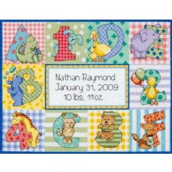 Birth Record Craft Kit: Zoo Alphabet, 73472, Personalizable