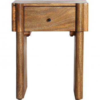 Mesita Koigi de Madera Mango, Color Natural – 40×35×50 cm