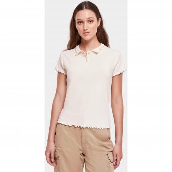 Urban Classics Damen Polo Tee mit Rippstruktur