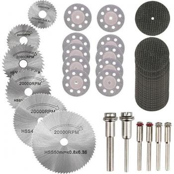 Kit d'outils de coupe avec lames HSS et roues en résine