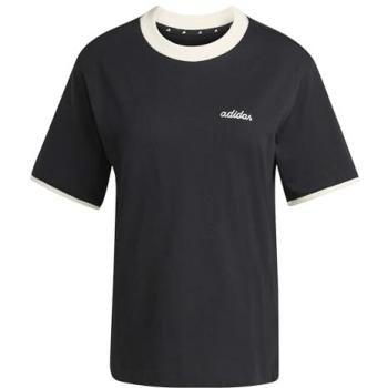 Black & Off‑White Colorpop Embroidered Top – Adidas Women’s – XS