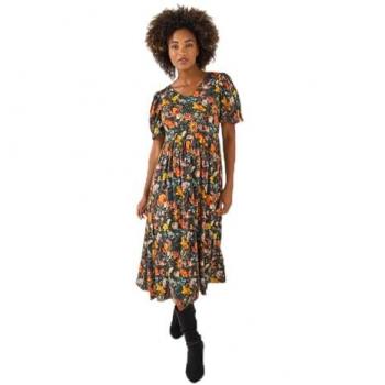 Robe Joe Browns Verte à Motifs Floraux d'Automne