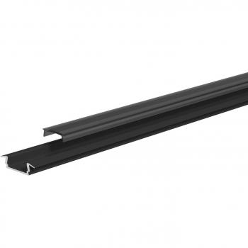 Profilé alu EVN APFLAT3, 200 cm, forme en T – Noir