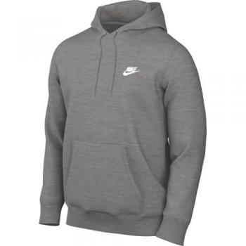 Nike Felpa Club in French Terry Grigia da Uomo