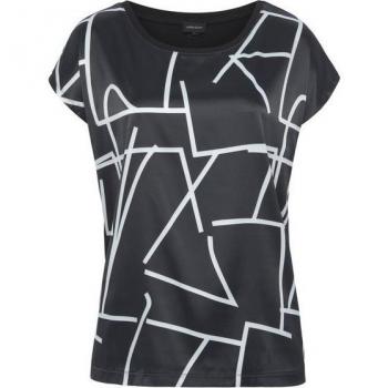 Laura Scott Bluse mit Rundhalsausschnitt, schwarz-weiß