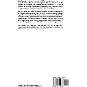 Oxford University Press Optimal Control and the Calculus of Variations