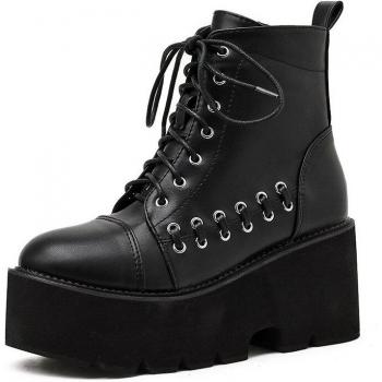 Botines góticos con cordones
