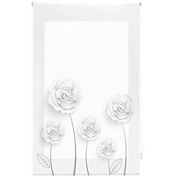 Estor Enrollable Translúcido con Estampado Floral Modelo Garden