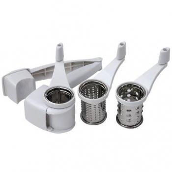 Dexam Stainless steel Rotary Cheese Grater Set White