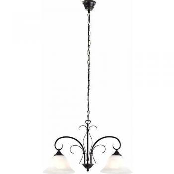 Globo Aries Twin‑Shade Ceiling Light – Rust Finish