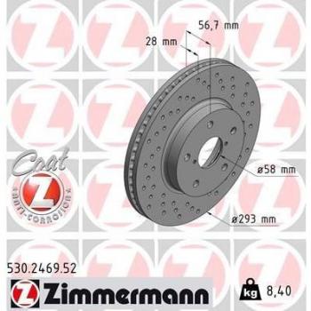 Freno Disc ZIMMERMANN 530.2469.52