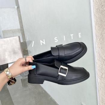 Zapatos planos de mujer, estilo británico, tacones Oxford para uso casual en otoño