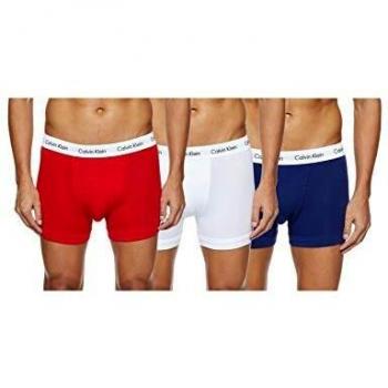 Calvin Klein Men's Cotton Stretch 3-Pack Trunks in Multicolor