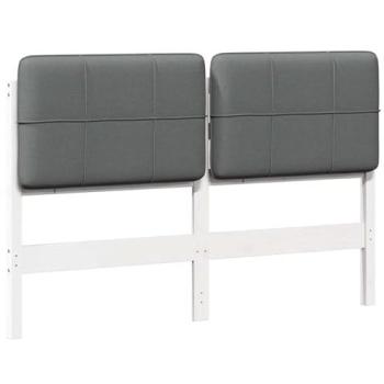 VidaXL 140 cm Headboard in White and Light Grey, Upholstered Design
