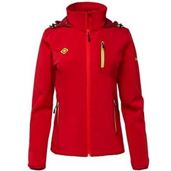 IZAS Damen SHAZKA Softshell‑Jacke – Rot-Mineral Limette, L (Damen)