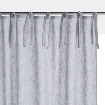 Rideau Uni Effet Lin 250 x 140 cm Gris