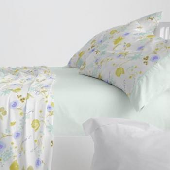 Sábanas 135 CM Melocotón/Verde Agua – Plancha Rápida