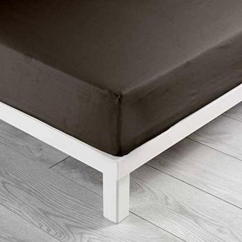 Housse de matelas en coton 57 fils, couleur noisette, 160 x 200 cm