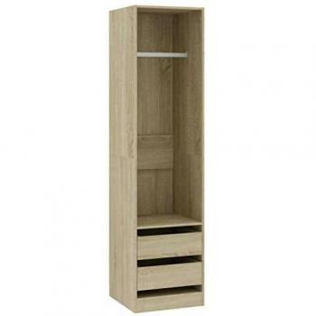 Kleiderschrank Sonoma-Eiche mit Schubladen, 50x50x200 cm, Spanplatte