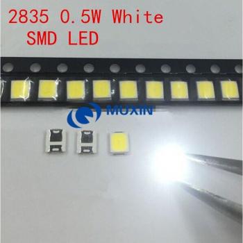 100 pièces diode LED SMD 2835 0,5 W 3V 150mA 50-55LM