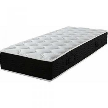 Matelas Ramage 90x190 cm – Ressorts Ensachés – Hauteur 24 cm – 3 Zones – Fermeté élevée
