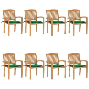 Chaises de Terrasse Empilables avec Coussins