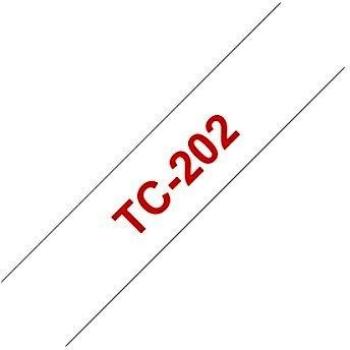 TC‑202 12 mm Schriftbandkassette – Brother – Weiß/Rot